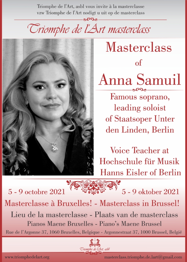 Anna Samuil masterclasse de chant october 2021