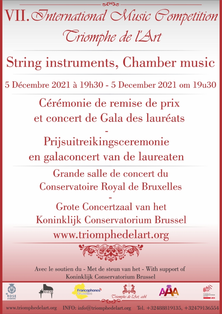 gala concert Concours Instruments à cordes & Musique de chambre