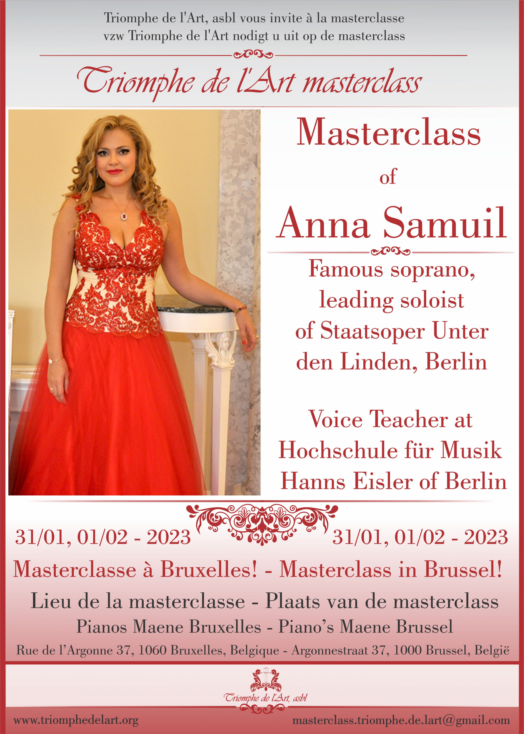 Anna Samuil masterclasse de chant janvier 2023