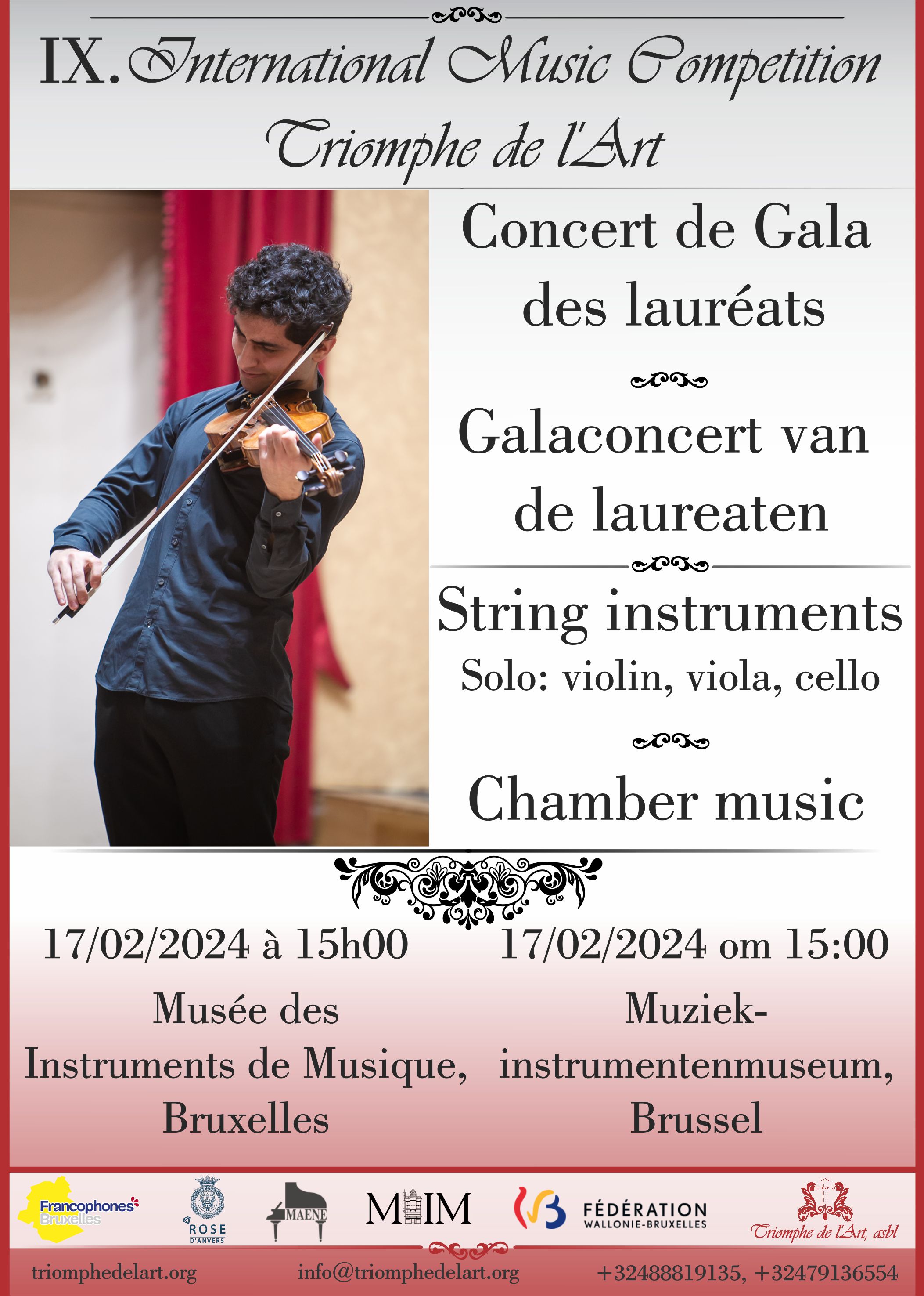 gala concert Concours Instruments à cordes & Musique de chambre 2024