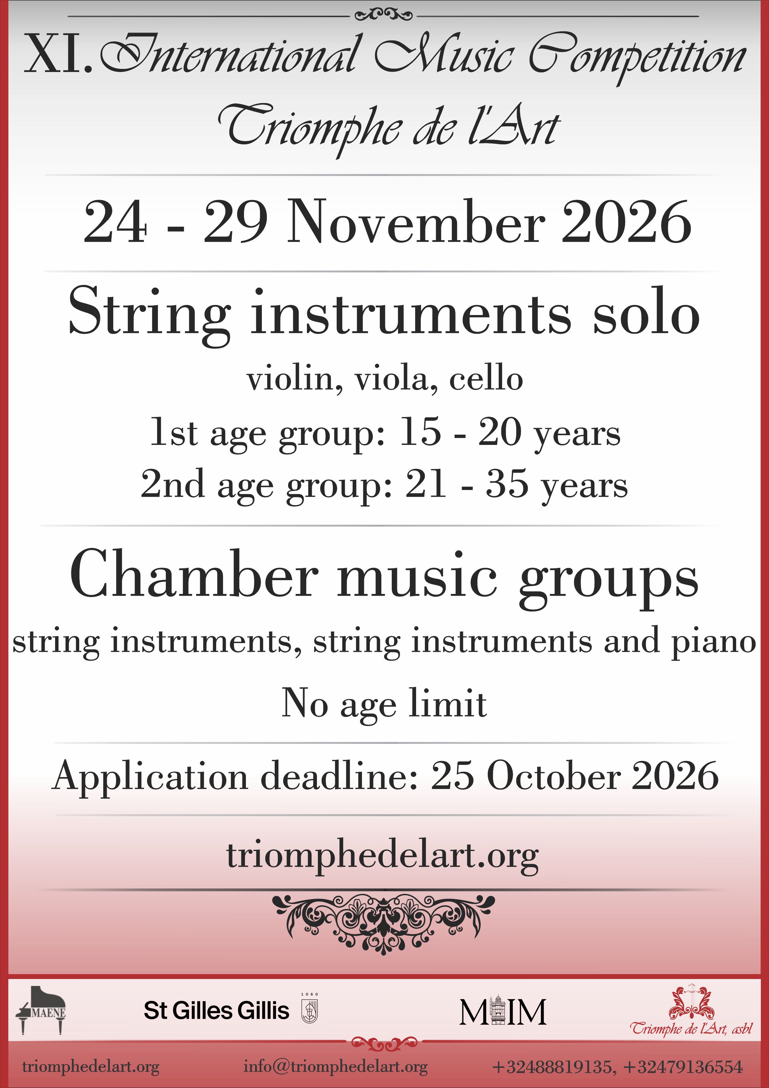 XI. International Music Competition Triomphe de l'Art